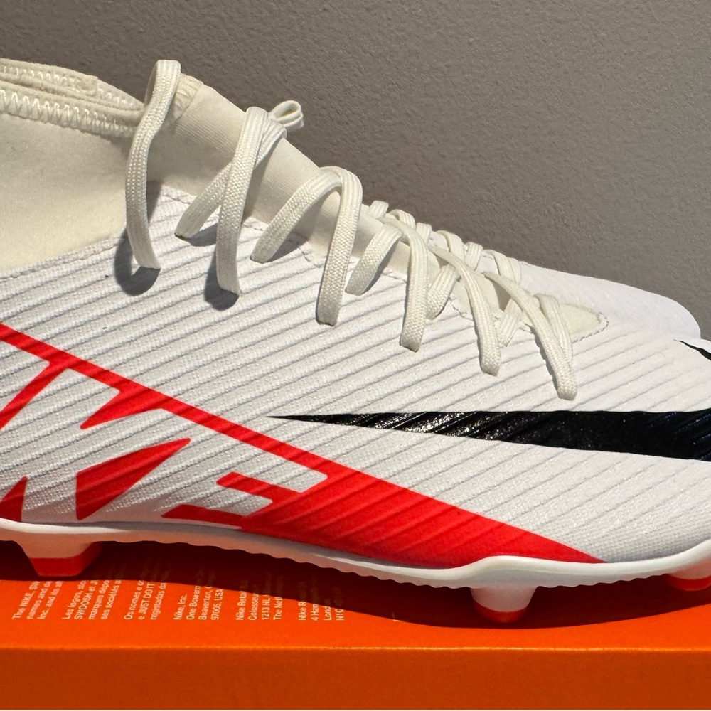 Nike Red/Orange and White Soccer Cleats